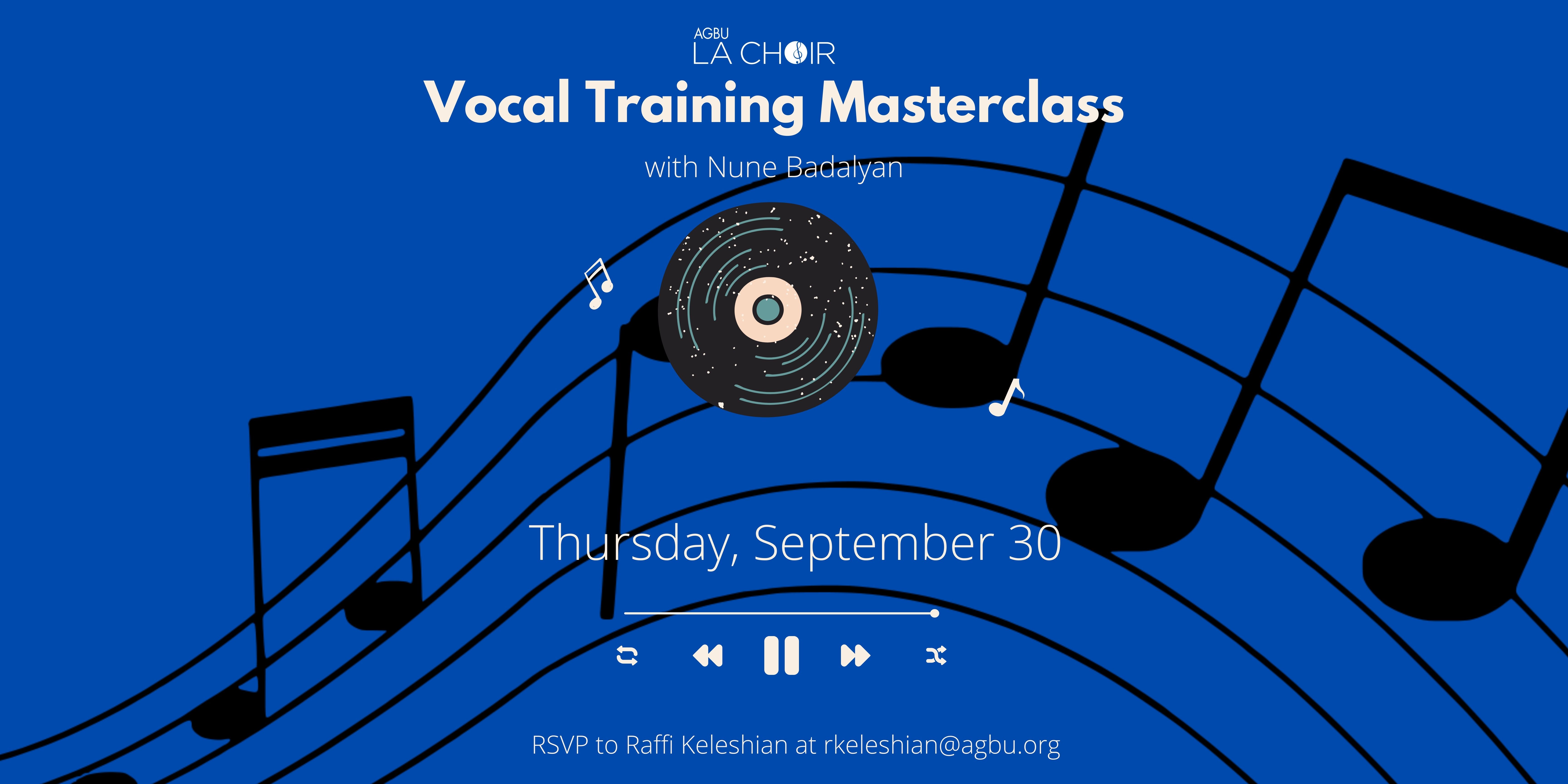 AGBU LA Choir: Master Class on Vocal Training with Nune Badalyan