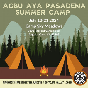 Camp Summer 2024- AGBU SCOUTS July 13-21