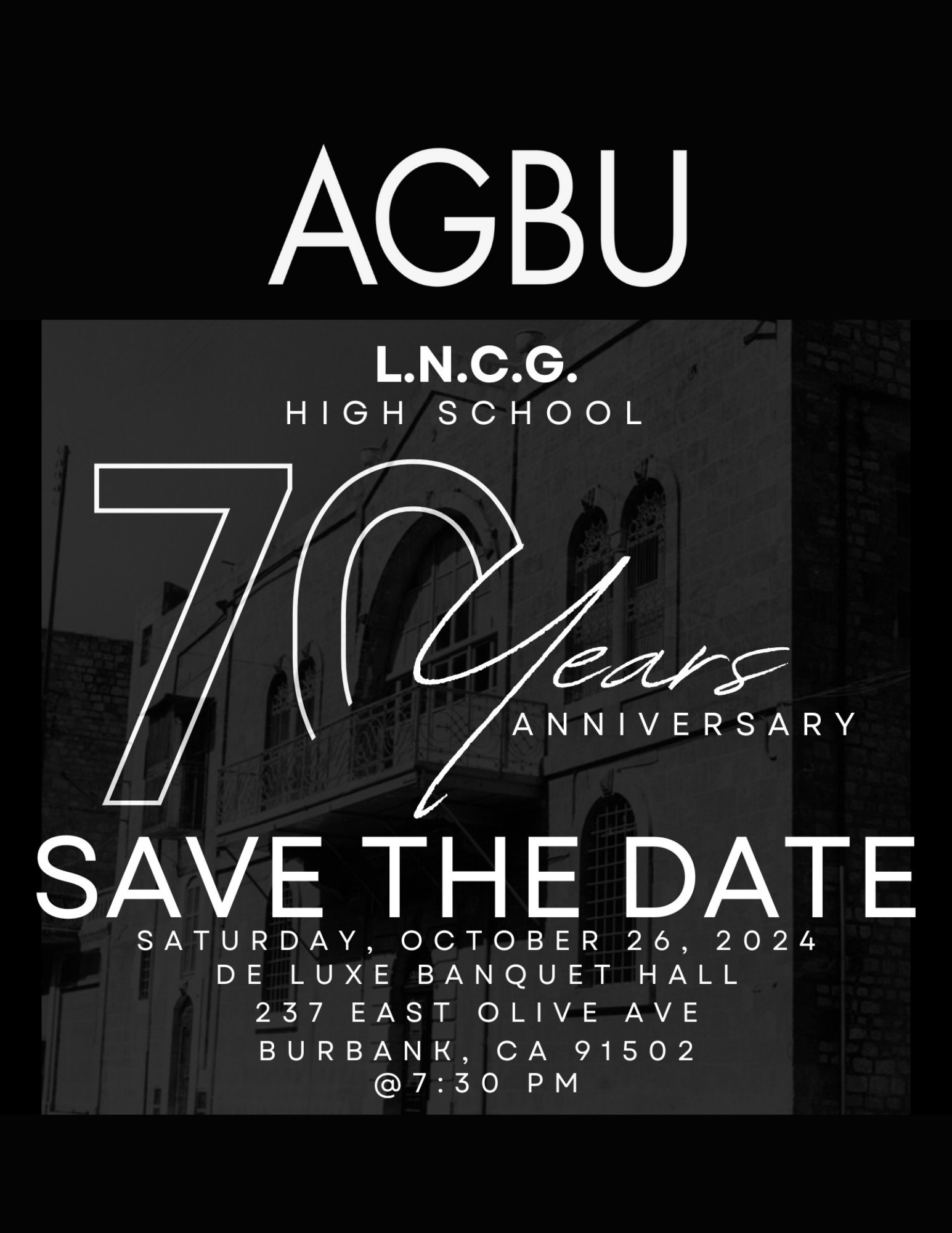 AGBU Lazar Najarian-Calouste Gulbenkian High School 70th Anniversary